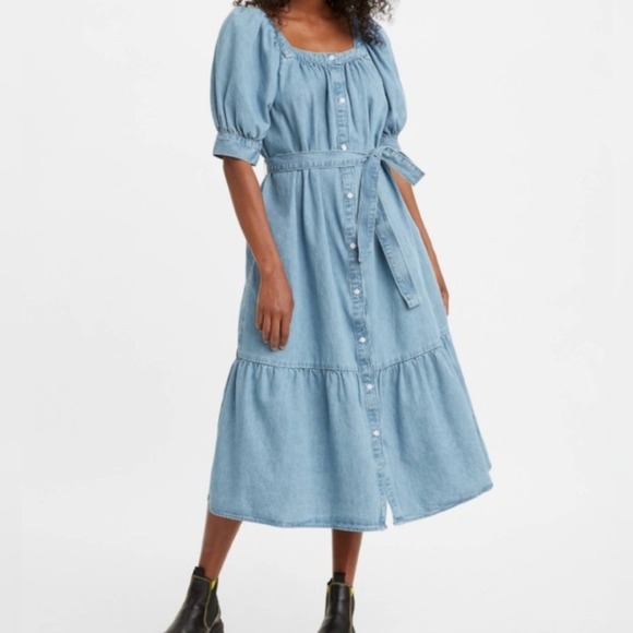Levi's Dresses & Skirts - Levi's Light Blue Midi Dress